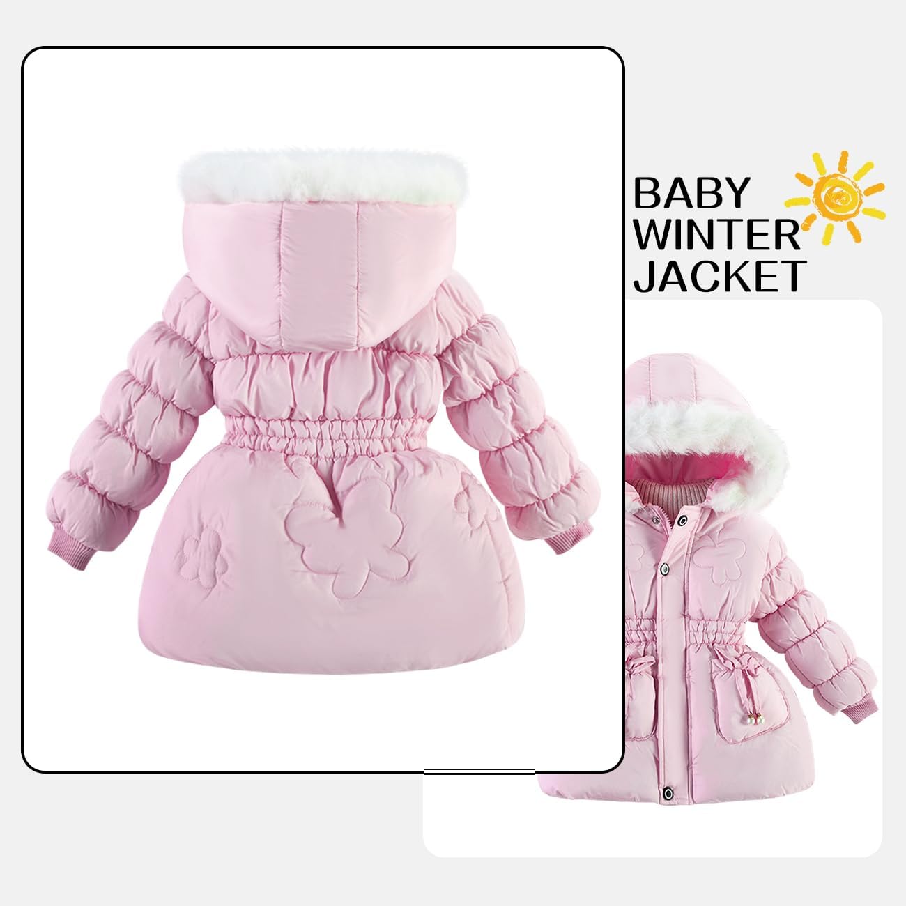 Toddler Fleece Jackets Winter outerwear Coat For Baby Girl Sweater Clothes