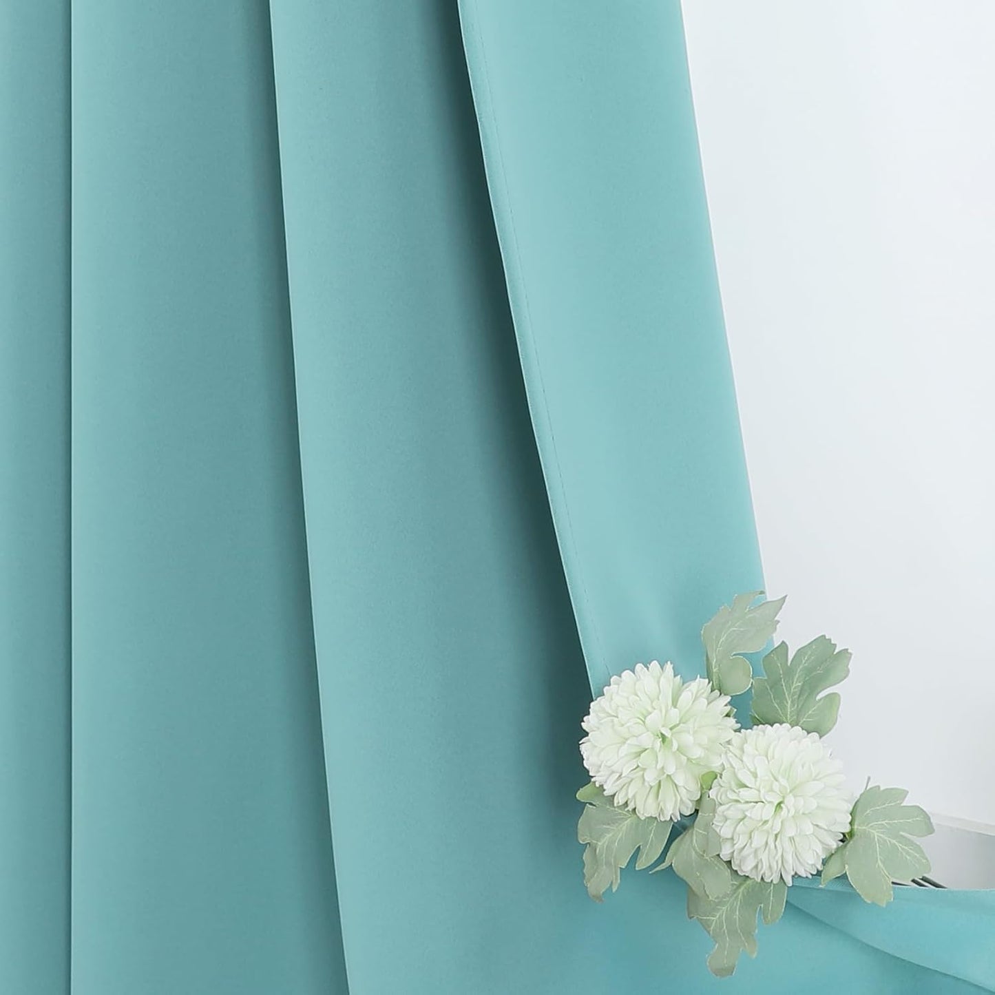 ChrisDowa Blackout Curtains 78 inches Long for Bedroom - 2 Panels Set Grommet Thermal Insulated Room Darkening Curtains for Living Room (Aqua, 42 x 78 Inch)