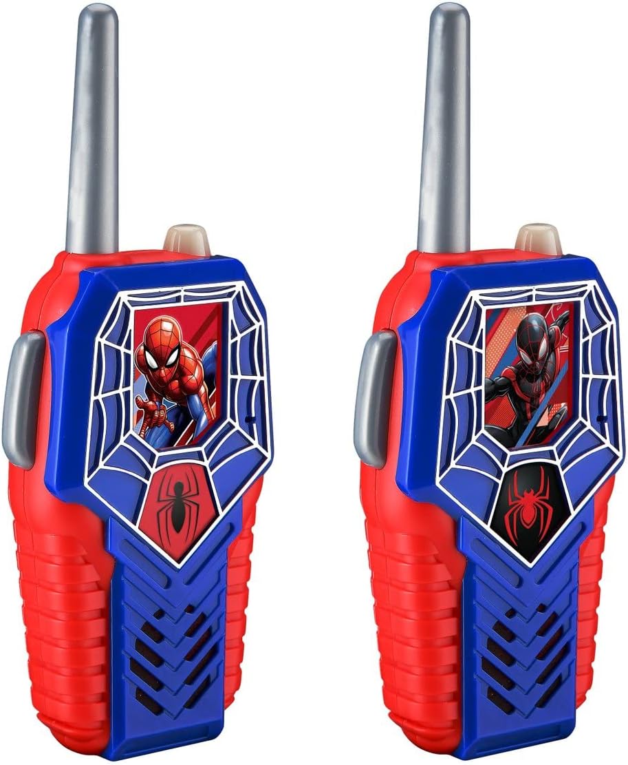 eKids Spiderman Toy Walkie Talkies for Kids, Light-Up Indoor and Outdoor Toys for Kids and Fans of Spiderman Toys