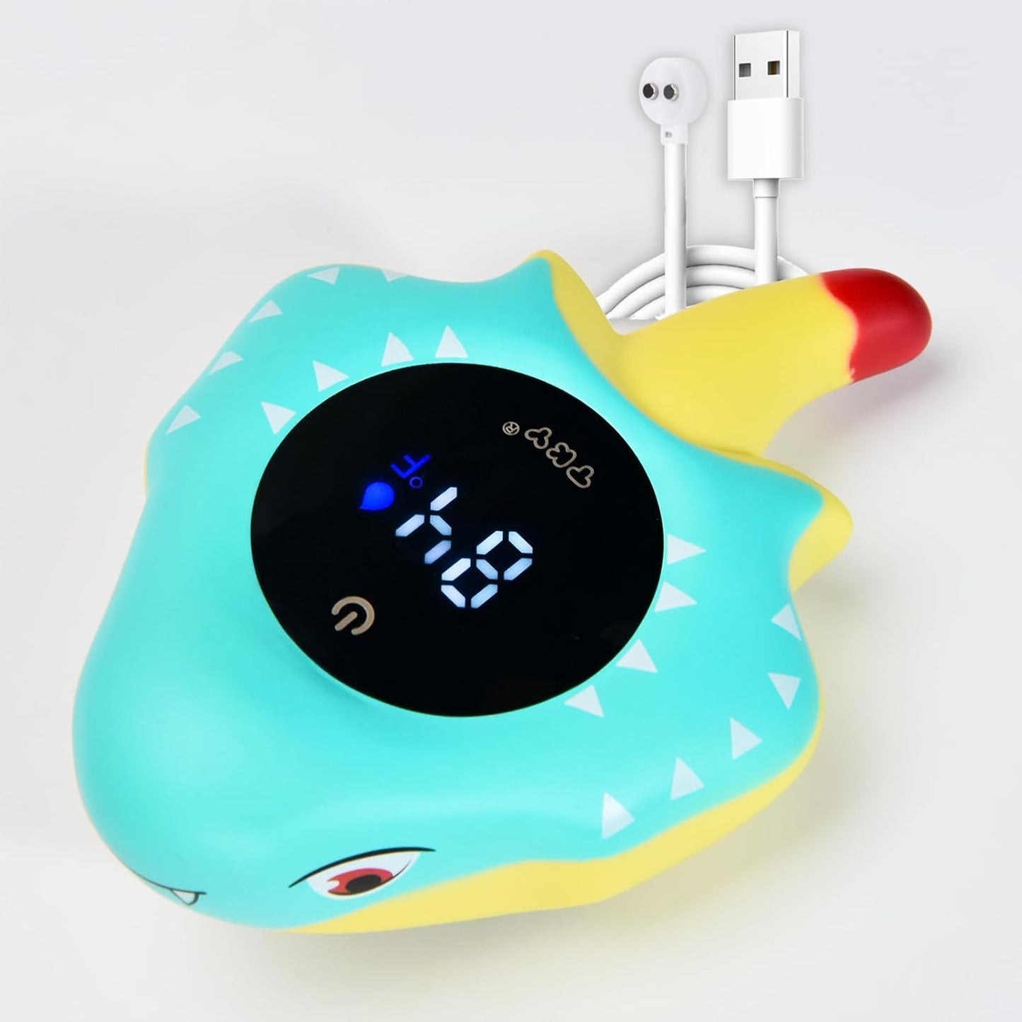 TKY Baby Bath Thermometer with Floating Toys - Digital Water & Room Temperature Monitor, Rechargeable Thermometer with Alerts for Newborn Bath Essentials, Infant Safety