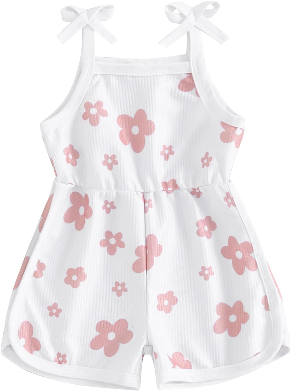 WZTYYDS Toddler Baby Girl Summer Clothes Floral Romper Tie-Up Strap Halter Jumpsuit Infant Summer Sling Playsuit 6M-3T