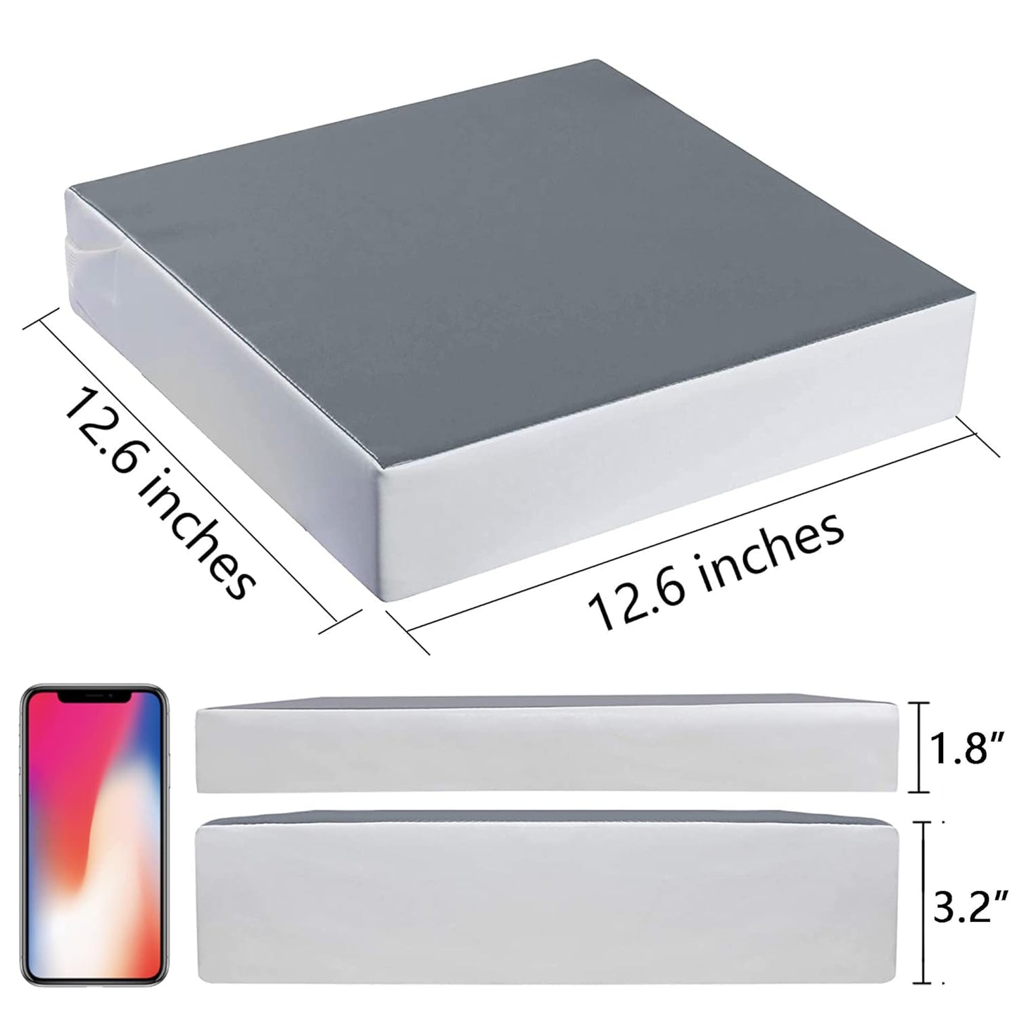 Kalawen Booster Seat for Kitchen Chair, Upgraded 2Pcs PU Washable Straps Safety Buckle Kids Toddler Booster Seat for Table