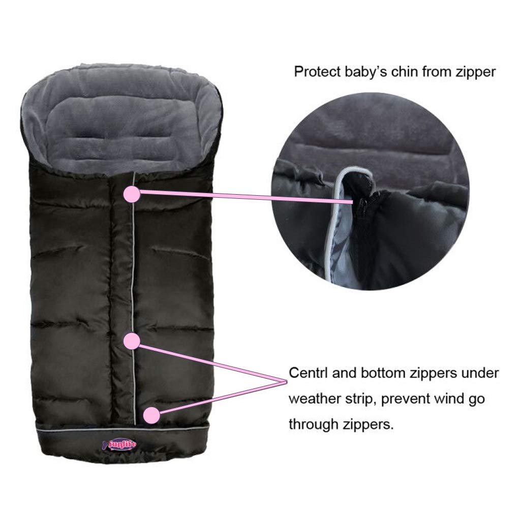 Anti-Kick Waterproof Stroller Sleeping Sack - Universal Footmuff Fits All Toddler/Sleeping Bag Cocoon Cozy Warmer for Baby Winter Stroller Cover with Unique Design