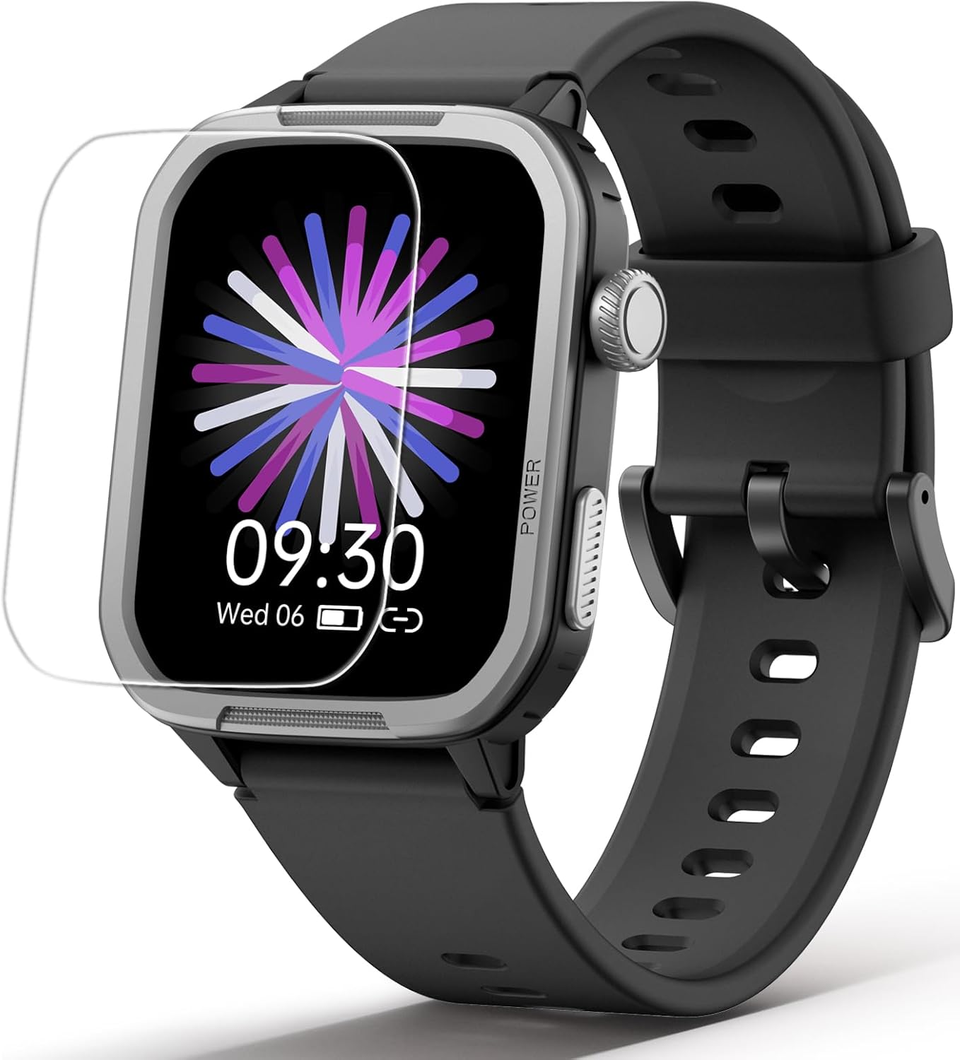 Smart Watch for Kids No Phone Needed, Tempered Glass Fitness Tracker Boy Teens with 19 Sport Modes, Pedometer, Sleep Monitor, Kids Watch Birthday Gifts Toy Gift for Girls Boys 6-16 (Black)