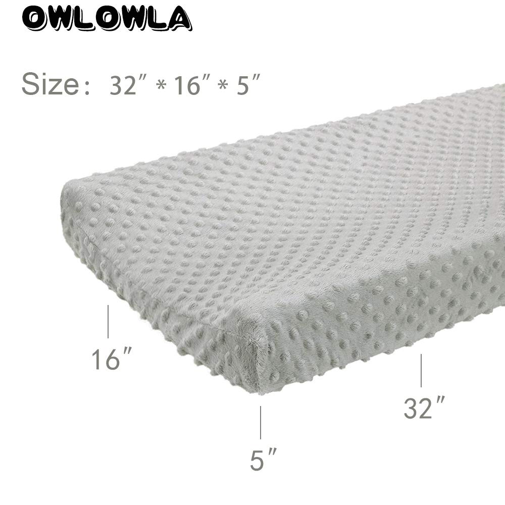 Owlowla Changing Pad Cover, Soft Minky Dots Changing Table Sheets for Baby Boy and Girl(White)
