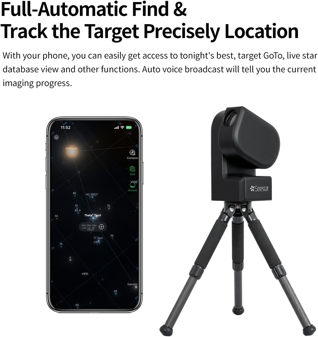 ZWO Seestar S50 Smart Digital Telescope All-in-One Autofocus Portable for Beginners and Experienced Users