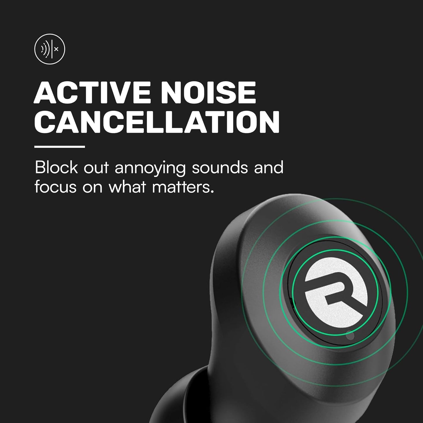 Raycon Everyday Earbuds Classic Bluetooth Wireless with Microphone - Stereo Sound, Active Noise Canceling, in-Ear Bluetooth Headset True Wireless Earbuds 32 Hours Playtime (Blue)