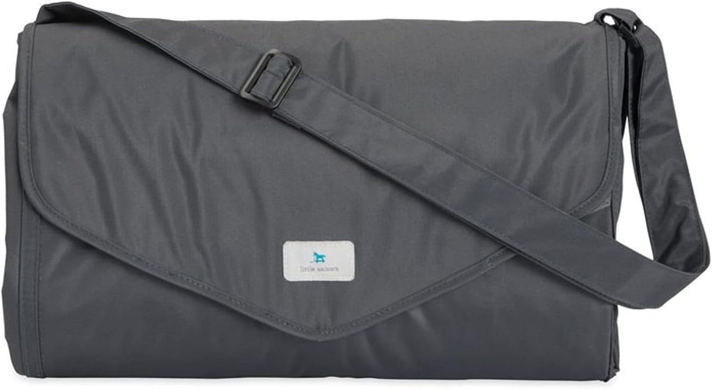 Little Unicorn 5'x5' Outdoor Family Picnic & Beach Blanket | Durable & Water-Resistant Fabric | Compact Fold & Easily Wipes Clean | Zipper Pocket (Midnight Poppy)