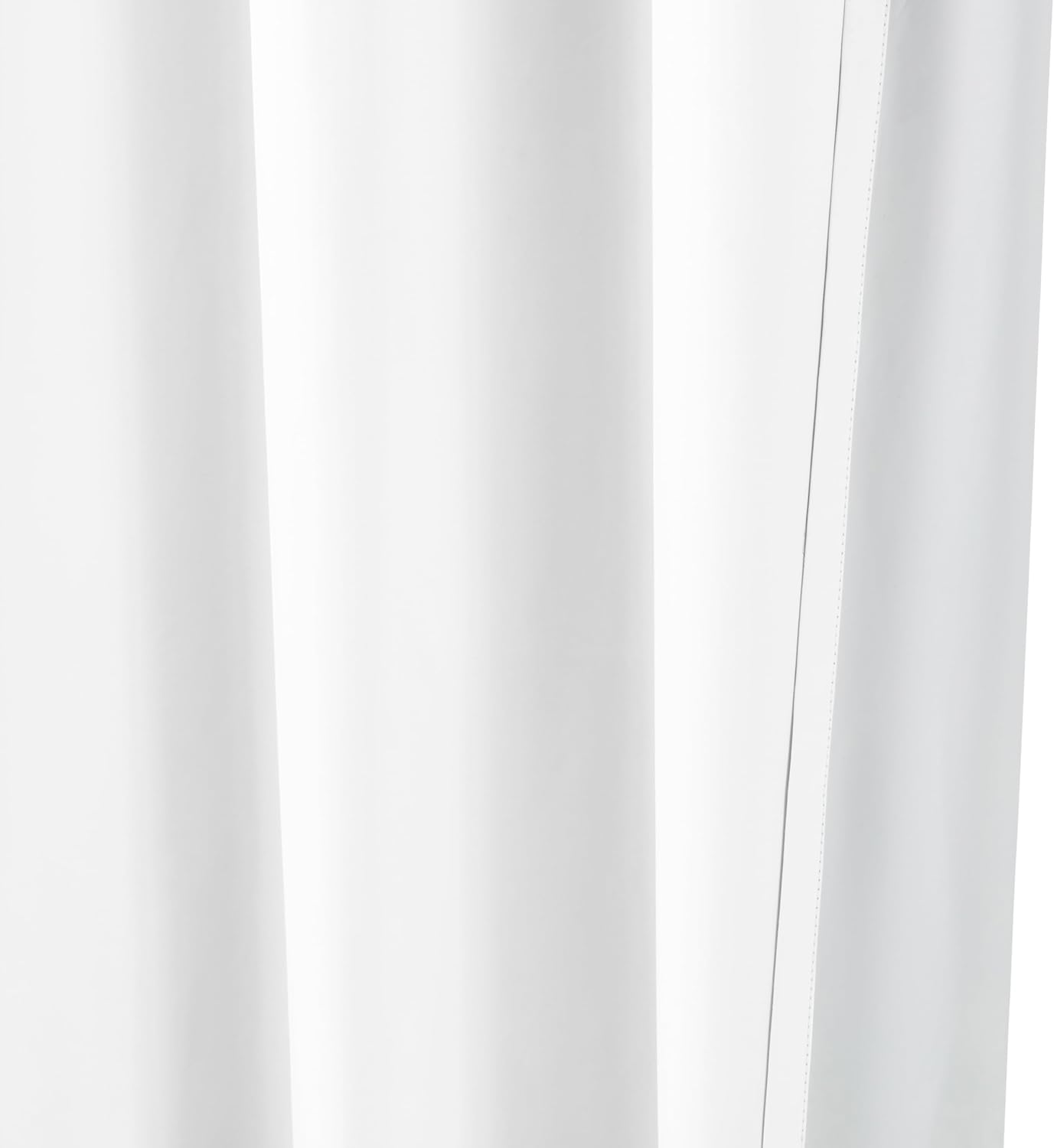 Amazon Basics Room Darkening Blackout Window Curtains 2 Panels with Grommets, for Living Room and Bedroom, 52 x 84 inches, White