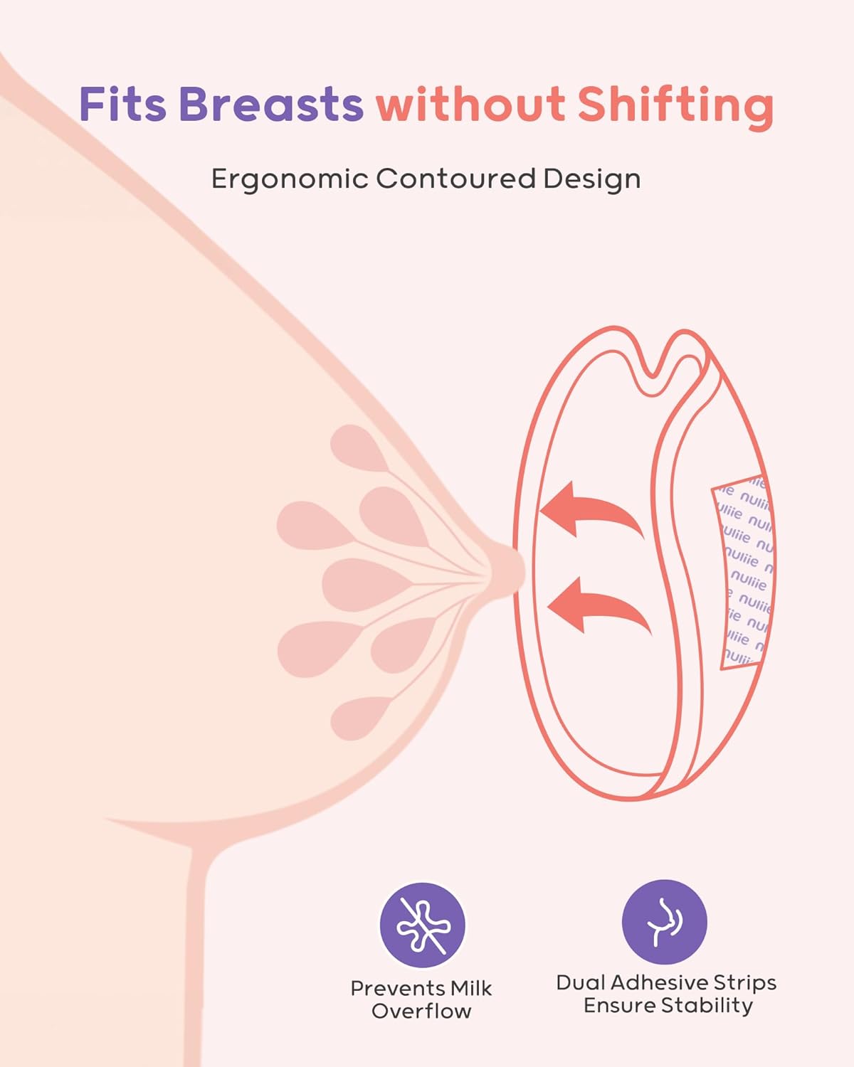 Nuliie Super Absorbent & Featherlight Disposable Nursing Pads 150 Count, Stay Dry, Soft & Breathable Breast Pads for Leaking Milk, Leakproof, Individually Packaged Breastfeeding Essentials for Moms