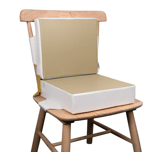 Kalawen Upgraded 2Pcs PU Washable Straps Safety Buckle Toddler Booster Seat for Kitchen Chair, Portable Travel