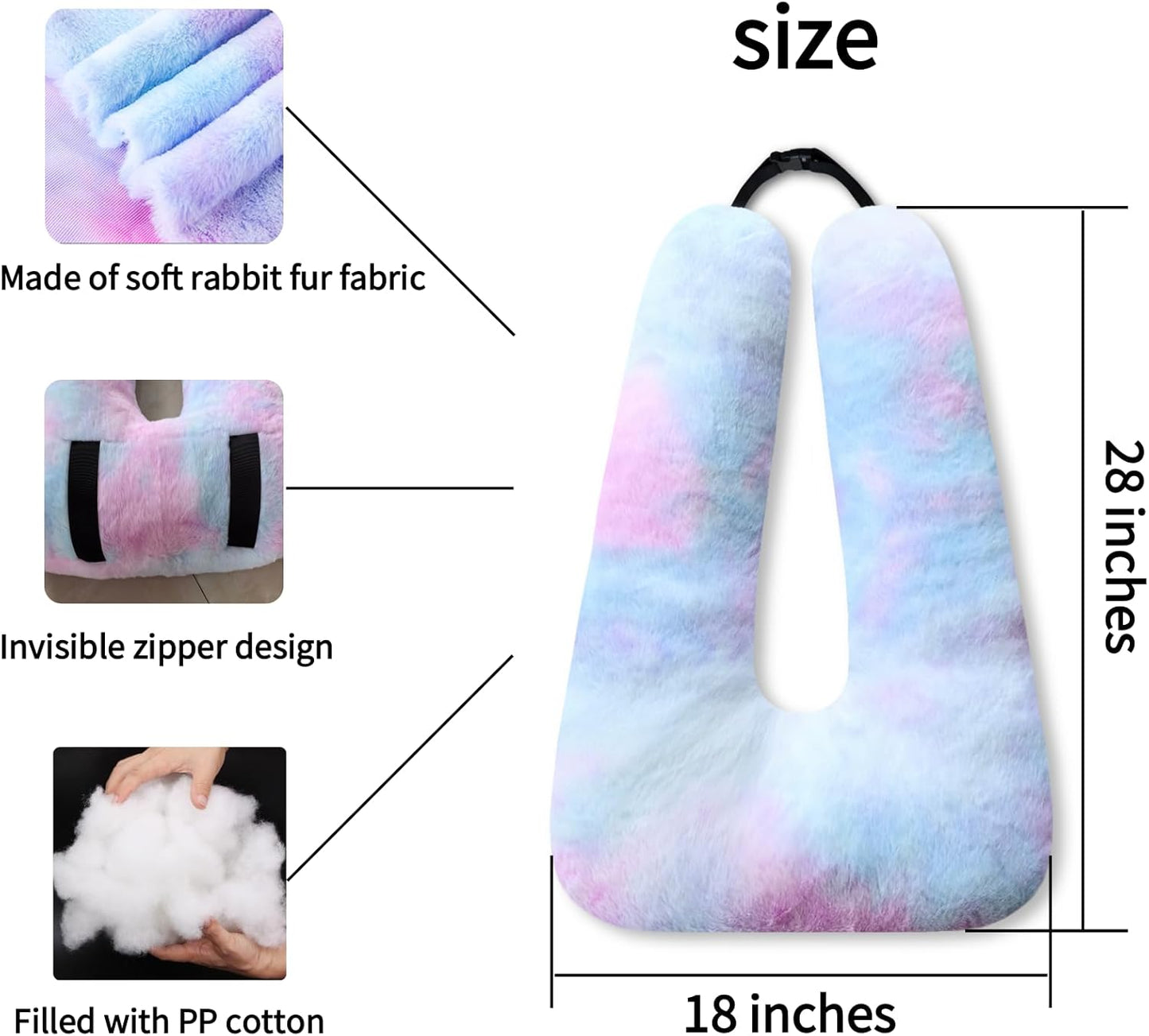 Travel Pillow Car Pillow Kid Car Sleeping The Sleeping Aid for Adults and Kids on Road Trips Kids Travel Pillow Colorful Blue