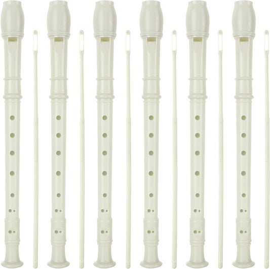 16 Pack 8 Hole Recorder Flute, Plastic Recorders Musical Instruments with Cleaning Rod, Beginner Recorders Soprano Recorder for Music