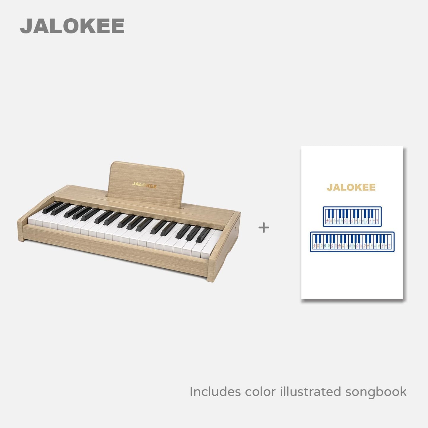 Kids Piano Keyboard, Digital Piano for Kids, Music Educational Instrument Toy, Wood Toy for 3+ Girls and Boys (Oak, 37 Keys)