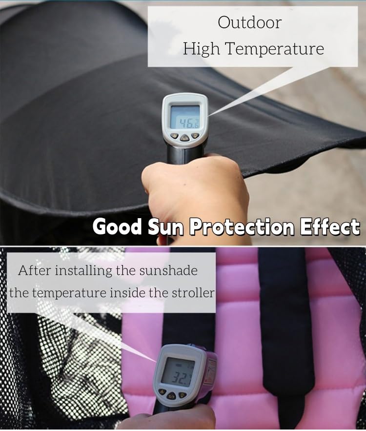 Sun Shade for Strollers Universal Strollers Cover Breathable UV Protection Cover Adjustable Stroller Sun Shade Summer Stroller Accessories Sunscreen Cover Baby Stroller Windshield