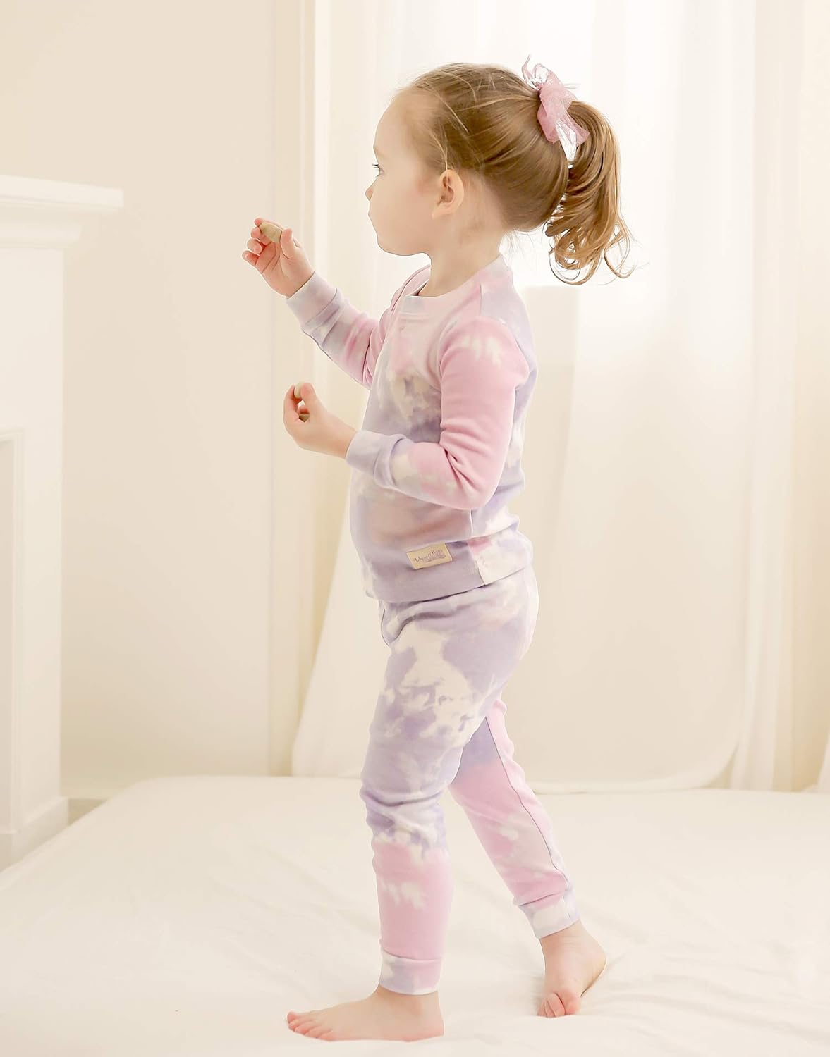 VAENAIT BABY 12M-12Y Toddler Kids Boys Girls 100% Cotton Marbling Tiedye Sung Fit Sleepwear Pajamas 2pcs Pjs Set