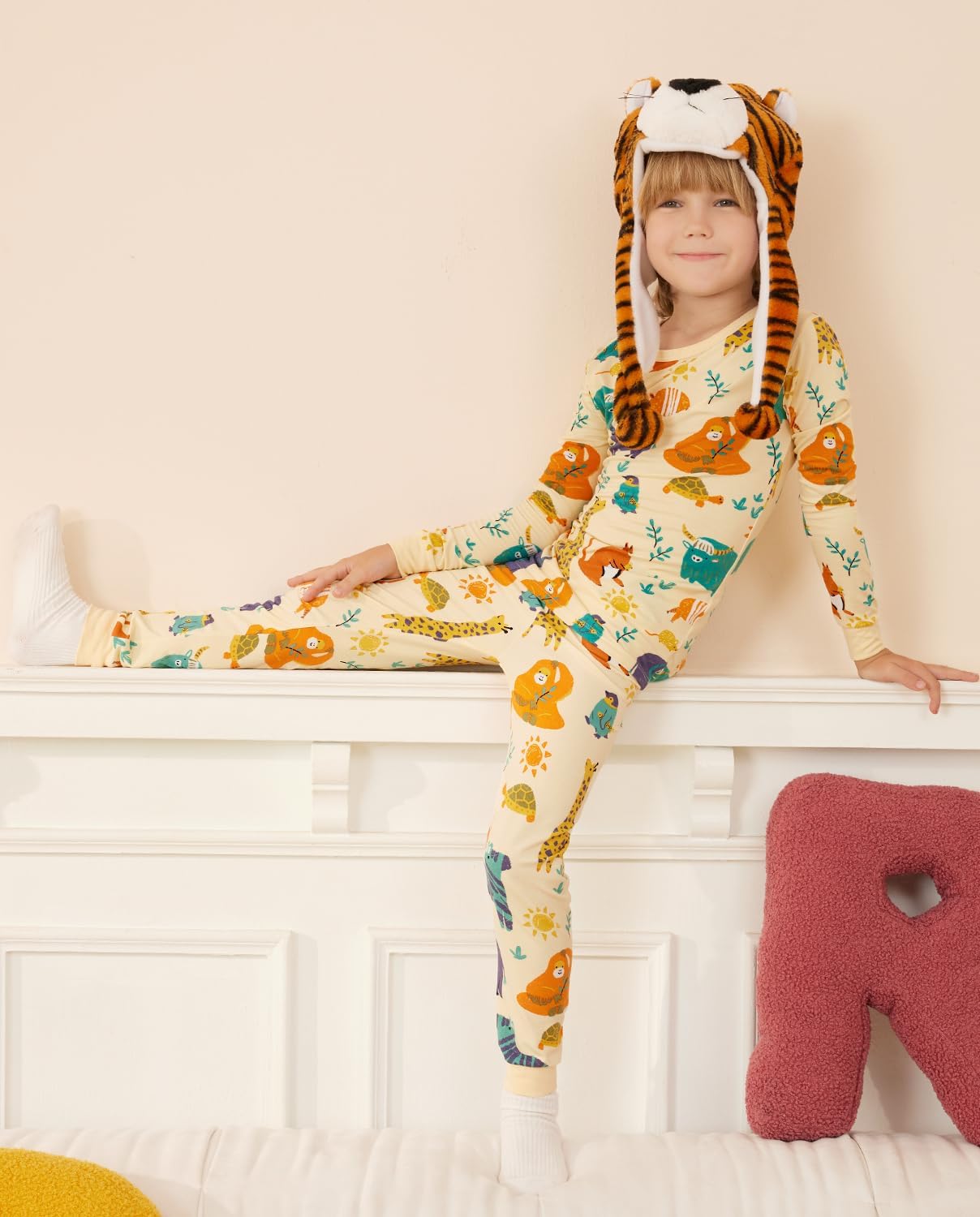 Bamboo Viscose Toddler Pajamas Boys Girls Baby 12M-8Y Pjs Sets Kids 2pcs Snug fit Long-Sleeve Sleepwear