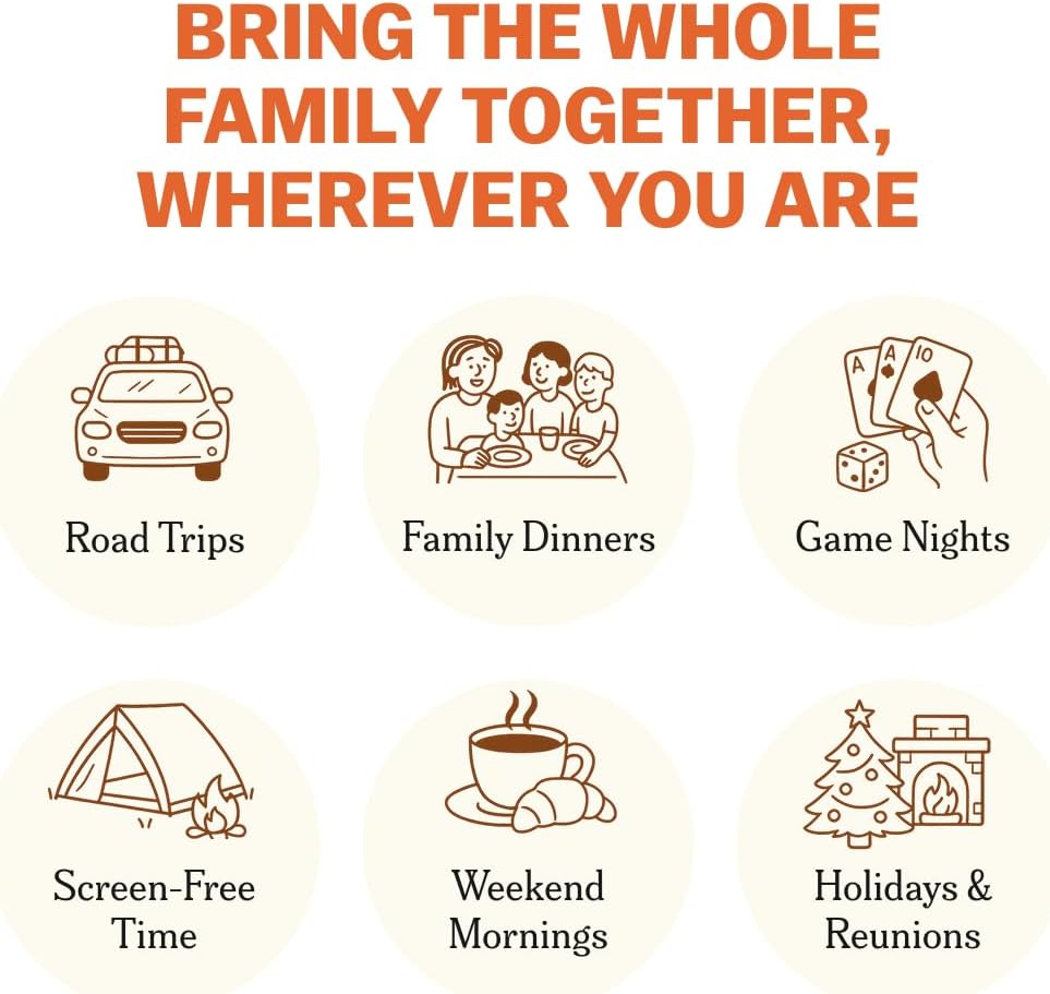 TALES 150 Conversation Cards, Family Edition, Perfect for Family Games for Adults, Teens, and Kids, Family Dinners, Game Nights, Gifts, Holidays, and Gatherings, Prompts for Meaningful Connections