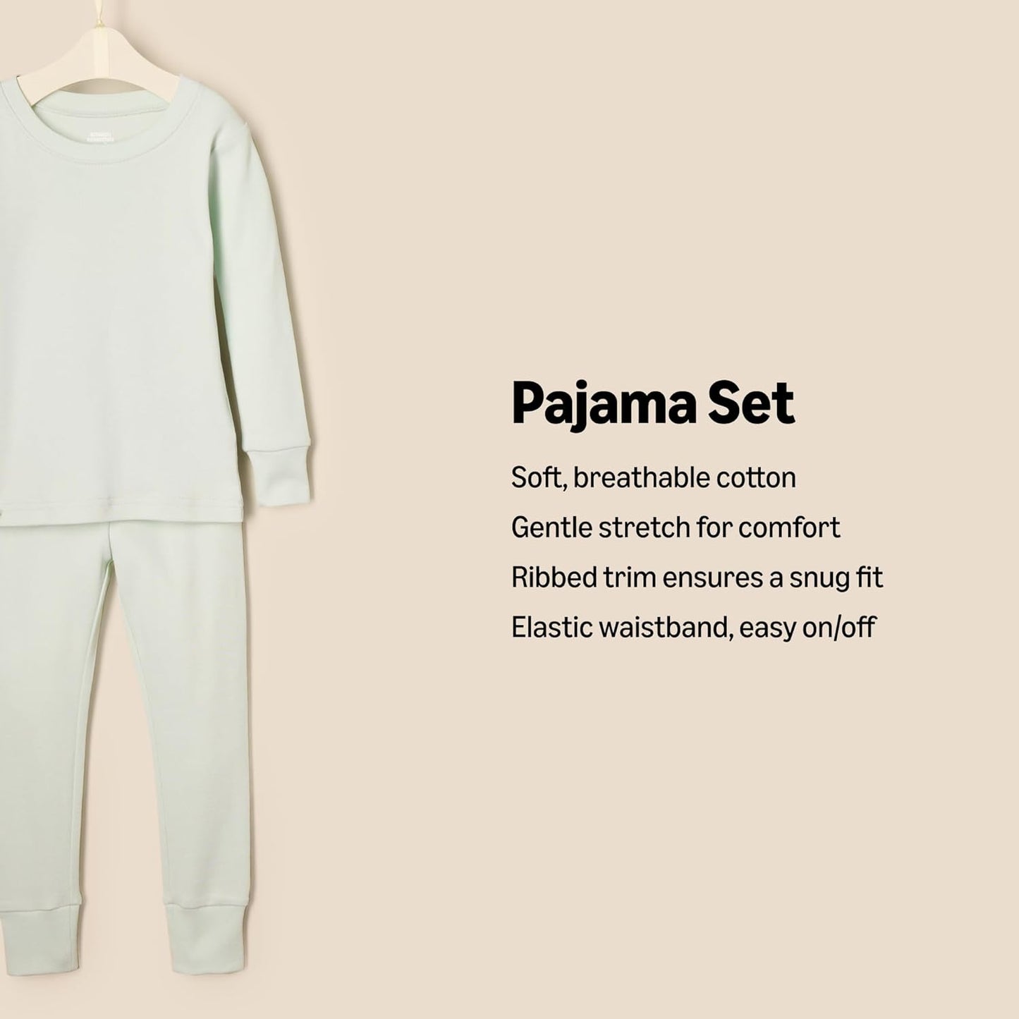 Amazon Essentials x Sofia Grainge Unisex Babies, Toddlers and Kids' Snug-Fit Cotton Pajamas, Pack of 2