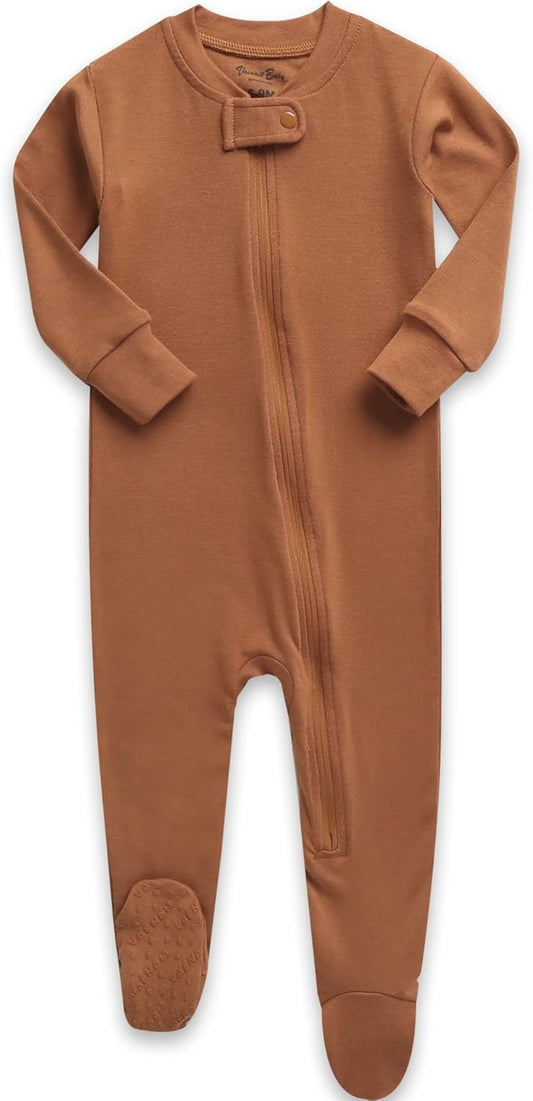 VAENAIT BABY Infant Toddler Boys Girls Footed One-Piece Sleep and Play Premium Modal Pajamas 1-2 Pieces