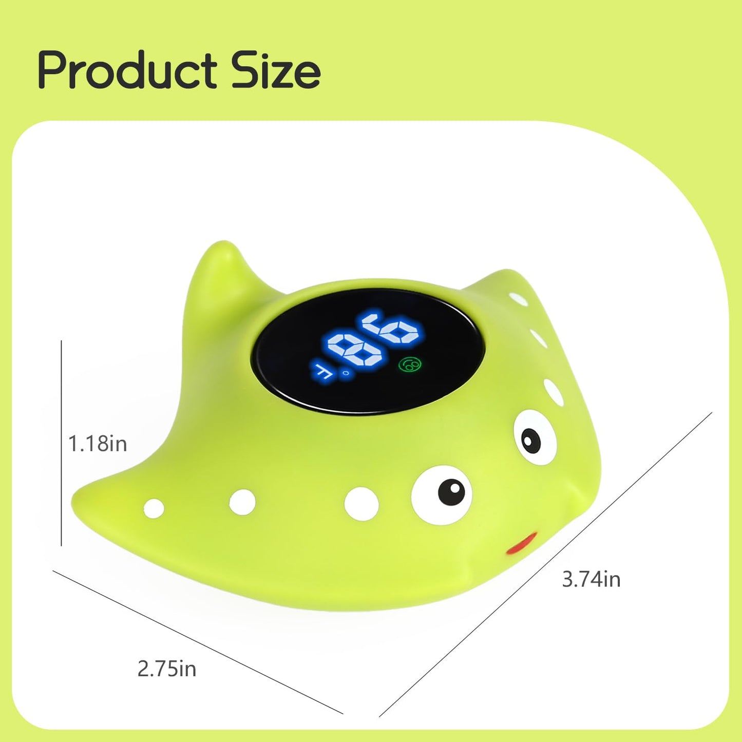 Baby Bath Water Thermometer - Floating Safety Toy for Bathtub With Temperature Warning - Room Thermometer for Infants, Toddlers, Girls, Boys, Newborn Kids