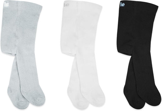 bistyle Baby Girls Tights Thick Leggings Soft | Warm Organic Cotton Stockings Pantyhose | Newborn Infant Toddler 3 Pack