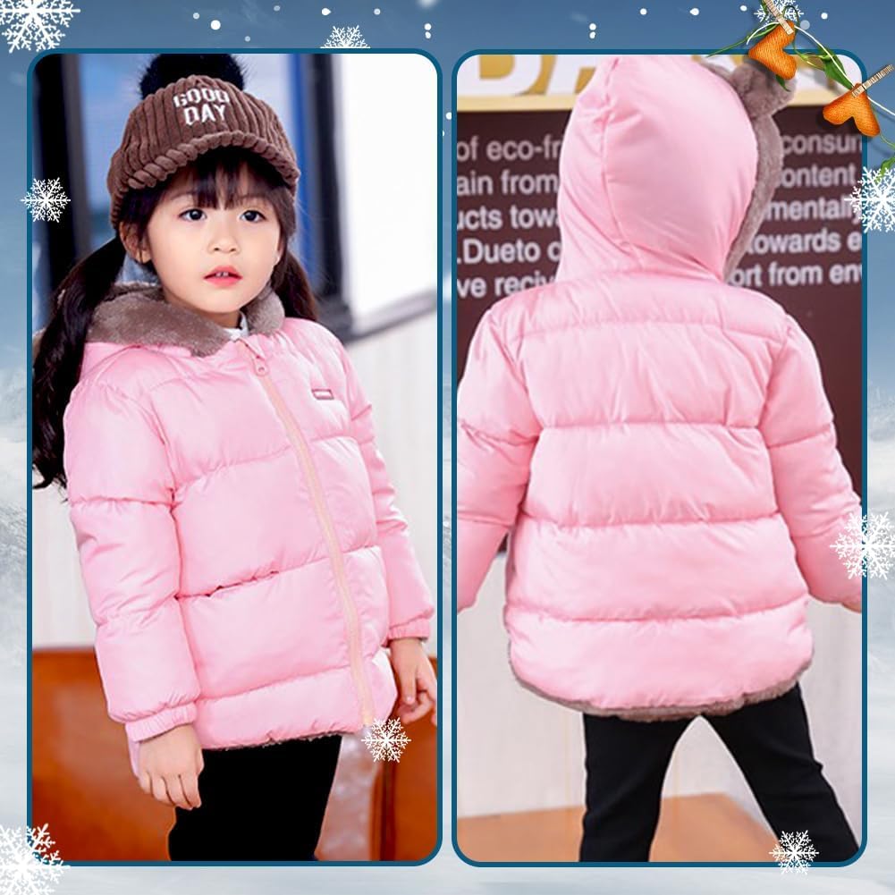 Fairy Baby Infant Baby Winter Coat Cute Teddy Bear Hooded Jacket Warm Fleece Outerwear Windproof Toddler Boys Girl 6M-4T