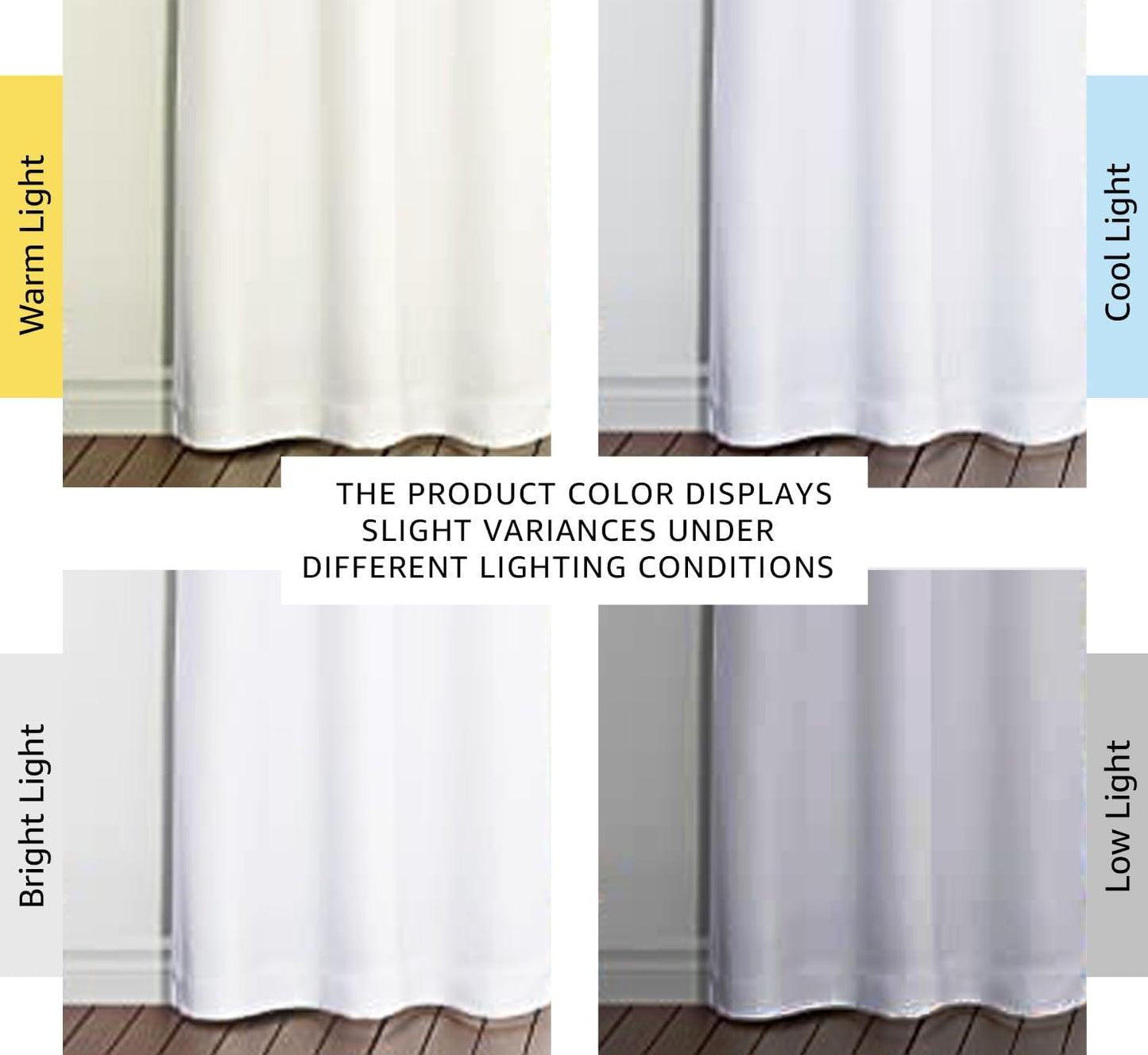 NICETOWN White Blackout Curtains 84 inches Long, Full Light Blocking Drapes with Black Liner for Nursery, Noise Reducing Thermal Insulated Draperies for Doorway (2 Pieces, 37" Wide Each Panel)