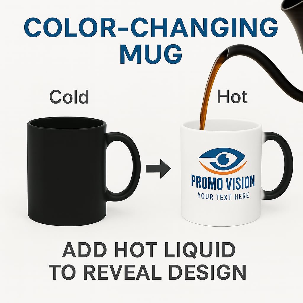 Personalized Coffee Mug, Magic Color Changing Photo Text 15 Oz Ceramic Mug, Customized Picture Name Tea Cup, Custom Fathers Day Mug, Taza Cafe Personalizadas Fotos,Gifts Women Men Mom, Black CC