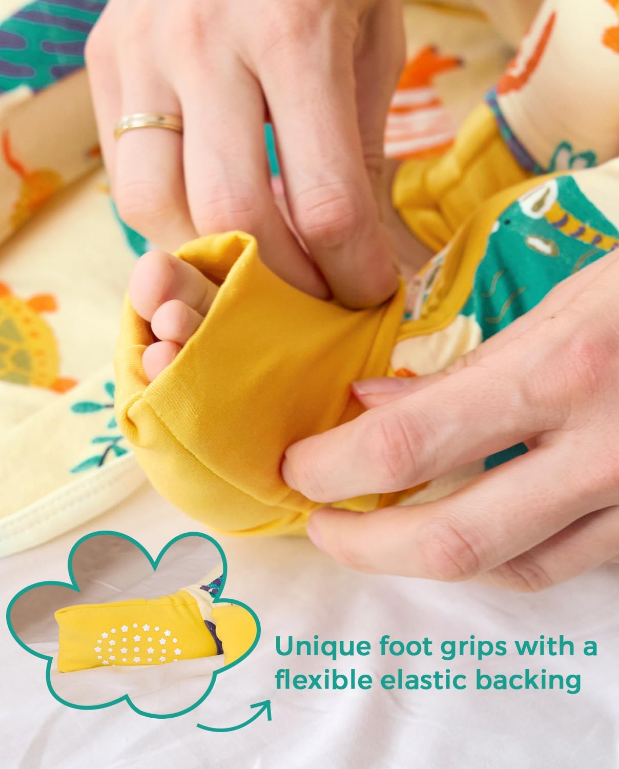 Bamboo Viscose Baby Convertible Footie Pajama, Zipper Pajamas for Baby Boys & Girls, Sleep & Play Footed Pjs