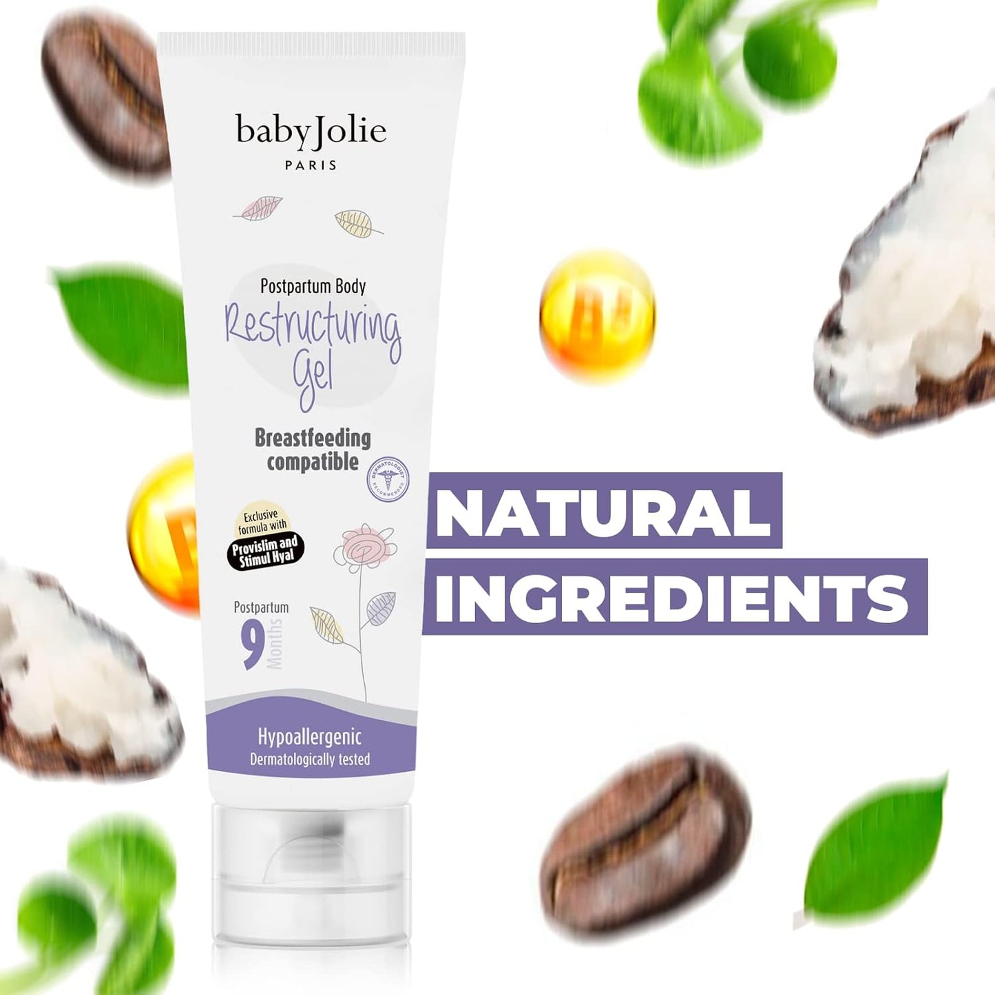 Baby Jolie Paris Firming Gel Mom Care - Post Pregnancy Firming Gel, Tightening Stomach Cream | 7oz | 198g