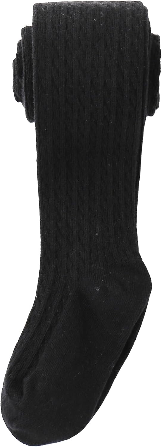 CHUNG Toddler Little Girls Cotton Tights Footed Thick Winter Cable Knit Legging Pantyhose Stocking