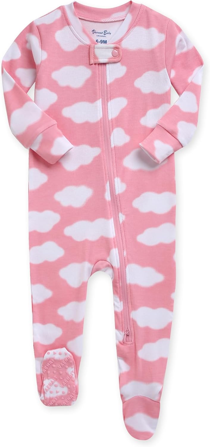 VAENAIT BABY Infant Toddler Boys Girls Footed Pajamas One-PIece Romper Sleep and Play 0M-2T