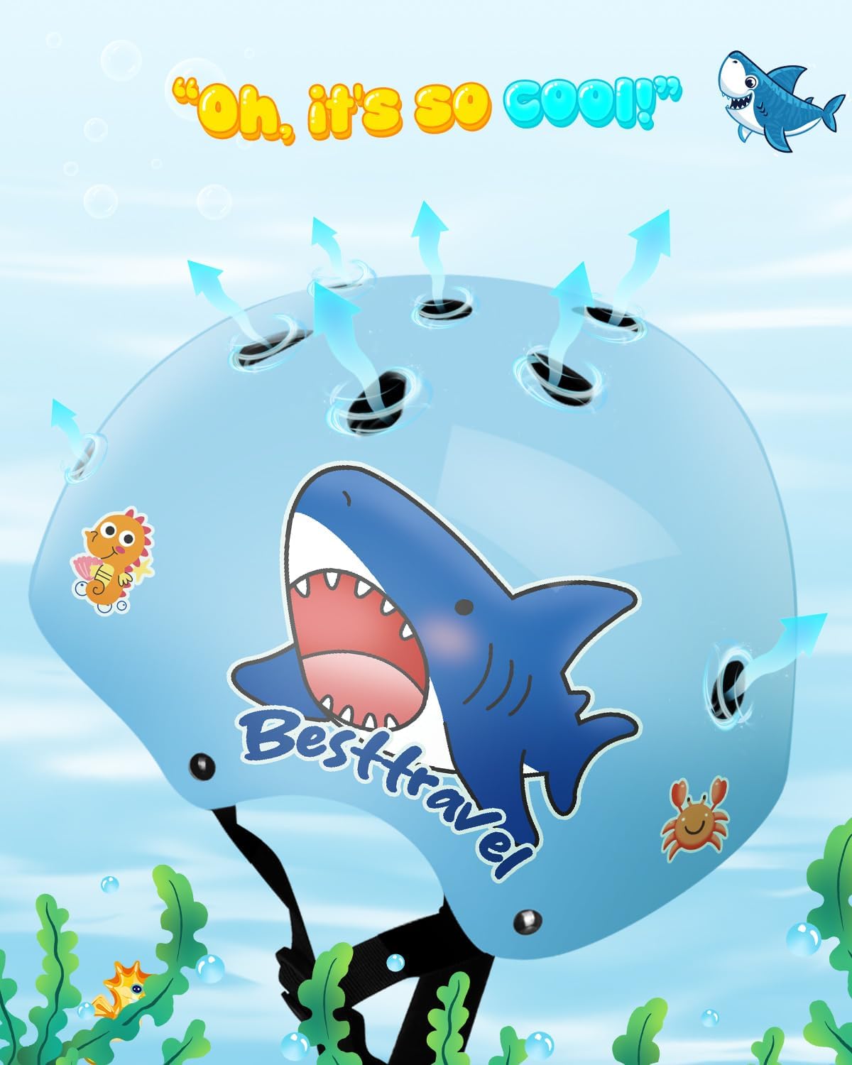 Kids Helmet, Toddler Adjustable Kids Ages 3-8 Years Old Boys Girls Multi-Sports Safety