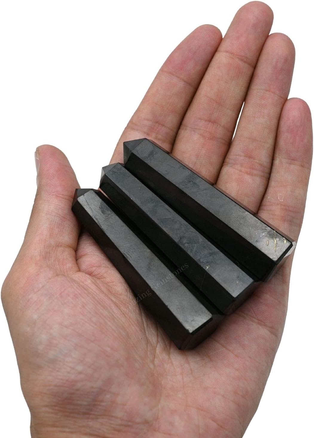 Amazing Gemstone Shungite Crystal Towers ~ Natural Healing Crystal Point Obelisk for Reiki Healing and Crystal Grid (2 to 3 INCH)