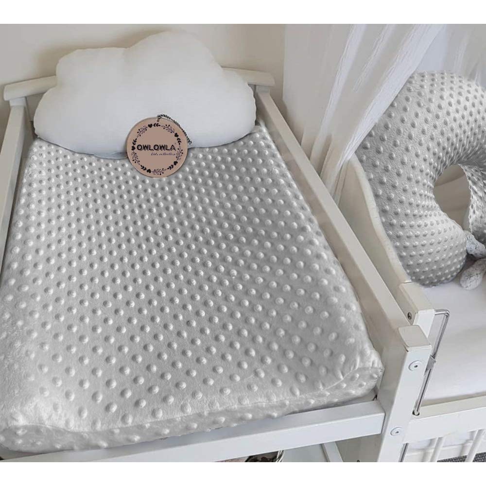 Owlowla Changing Pad Cover, Soft Minky Dots Changing Table Sheets for Baby Boy and Girl(Black)