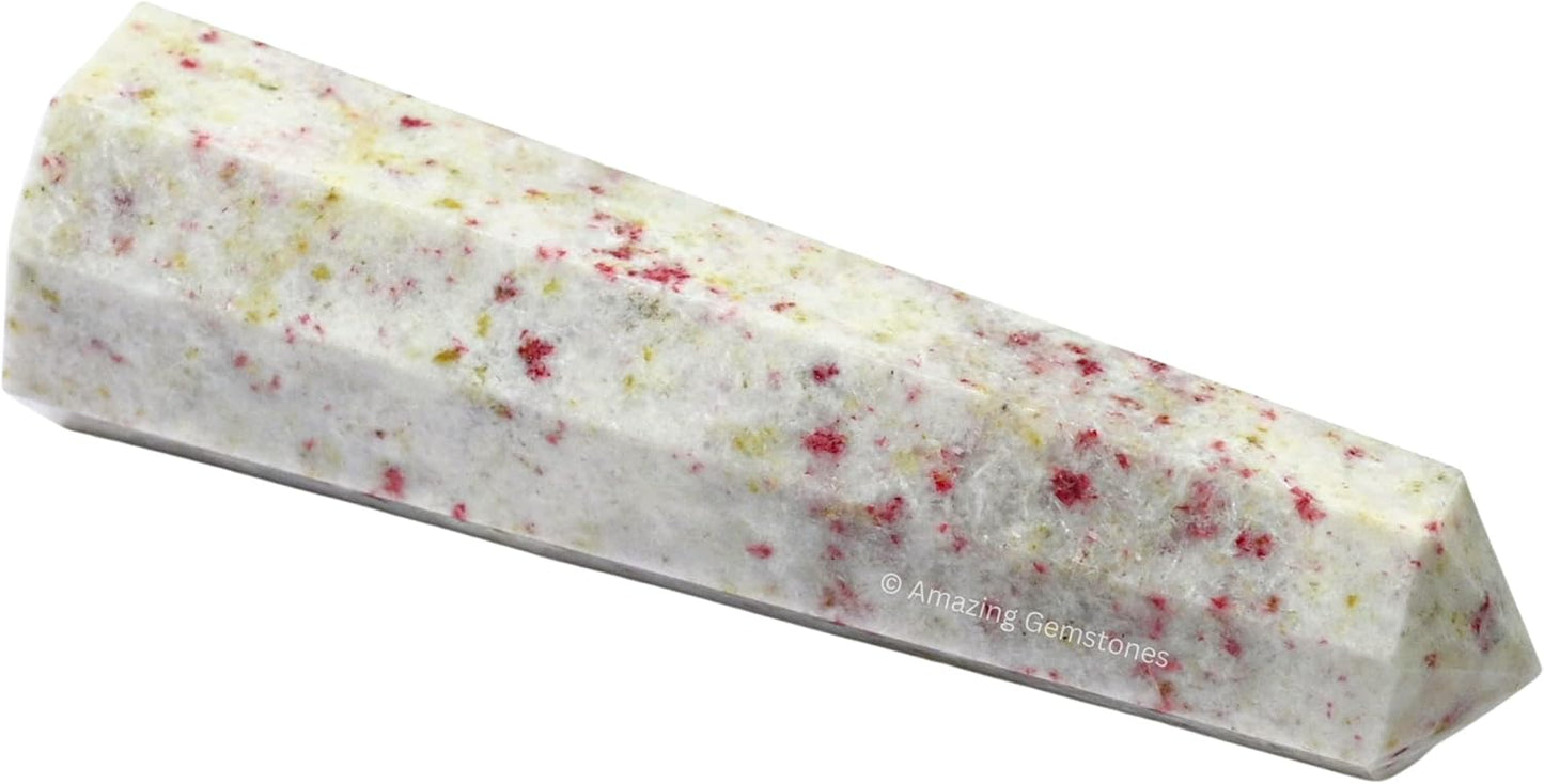 Amazing Gemstone Cinnabarite Crystal Towers - Natural Healing Crystal Point Obelisk for Reiki Healing and Crystal Grid (2 Inch to 3 Inch)