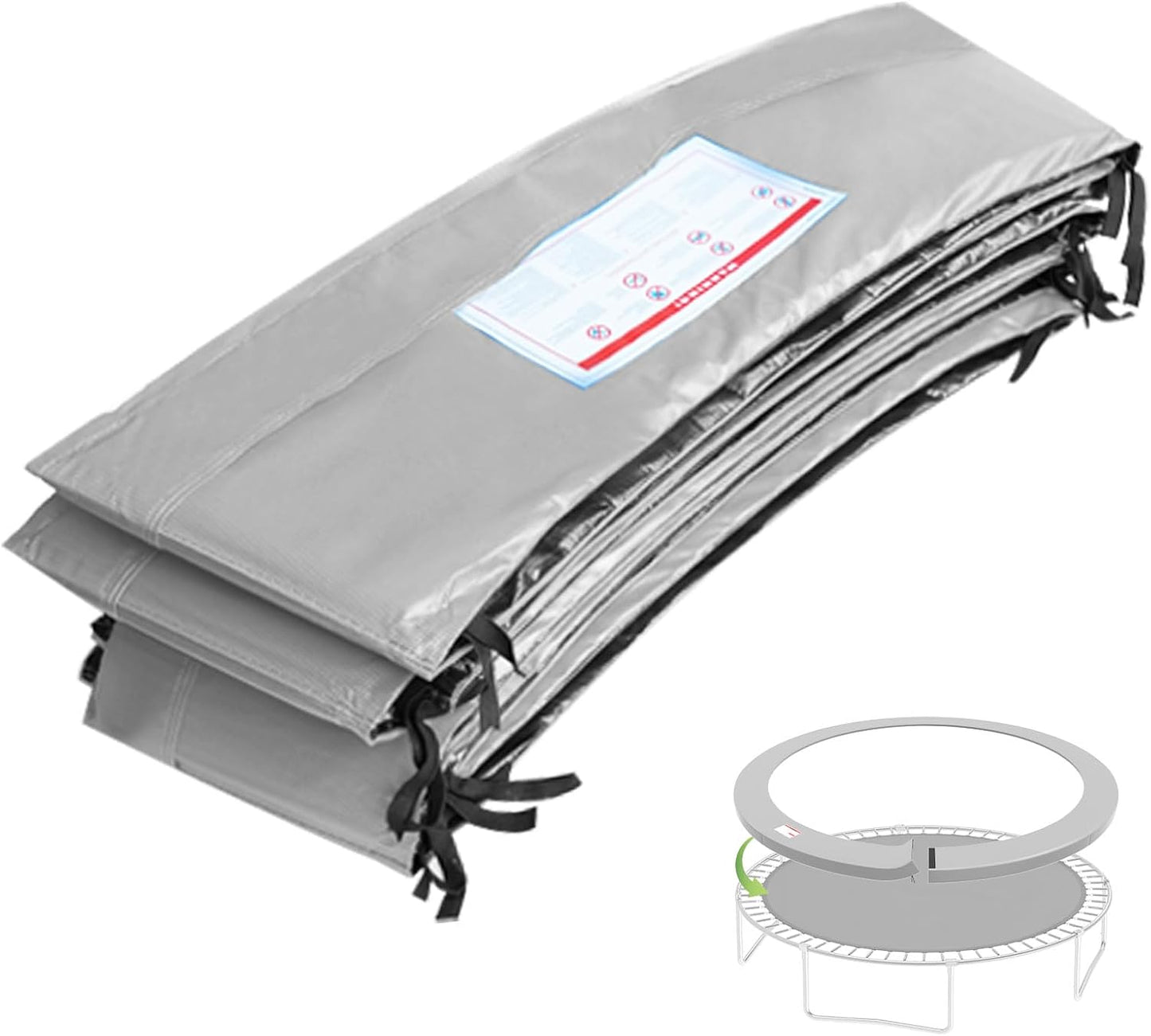 16FT/15FT/14FT/12FT/10FT Trampoline Safety Pad Replacement, Round Trampoline Spring Protection Cover, Fits 16FT/15FT/14FT/12FT/10FT Frames, Water-Resistant Trampoline Accessories