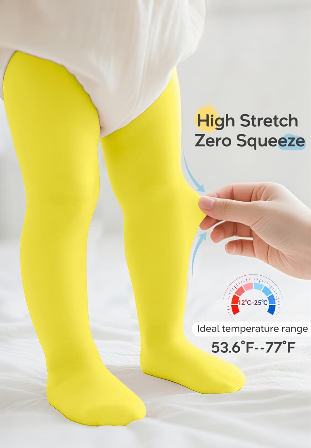 Ultra Soft Toddler Ballet Tights for Girls - Footed Dance Tights Colorful Baby Girls Leggings for Daily Party Halloween 1-6T