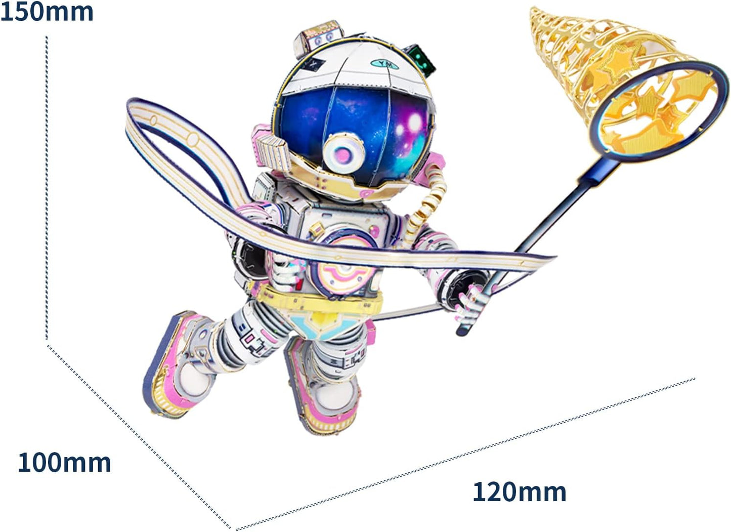 MU Metal 3D Puzzles for Adults The Little Astronaut Outerspace Exploration Spaceships Shuttle Launch Model Kits Block Building, Laser Cut Scientific Space Station Study Brain Teaser DIY Sets Gift