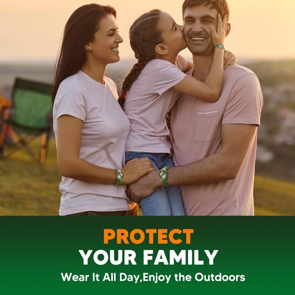 Mosquito Repellent, Plant-Powered Mosquito Repellent, Safe & Effective Mosquito Repellant Outdoor, Mosquitoes Repellent for Travel Hiking Camping-2 Packs & 4 Oil Reservoirs