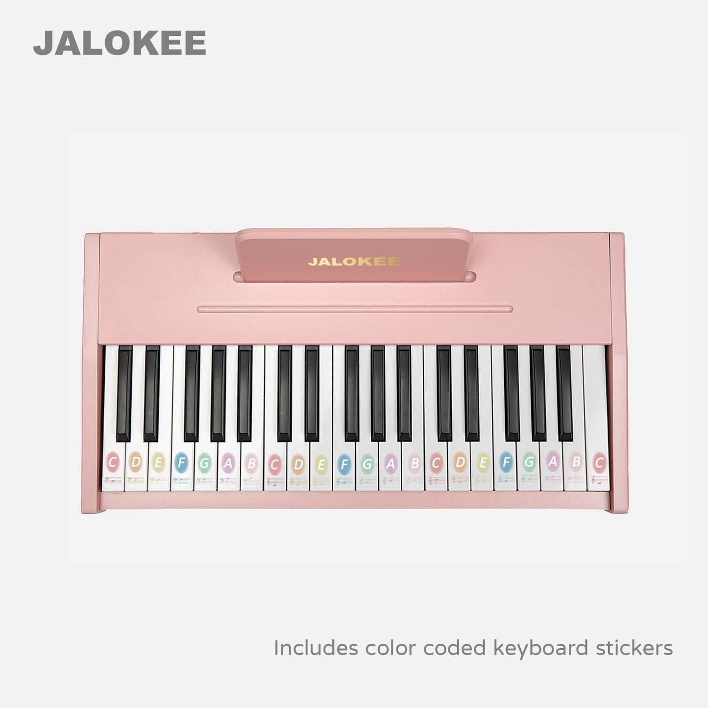 Kids Piano Keyboard, Digital Piano for Kids, Music Educational Instrument Toy, Wood Toy for 3+ Girls and Boys (Pink, 37 Keys)