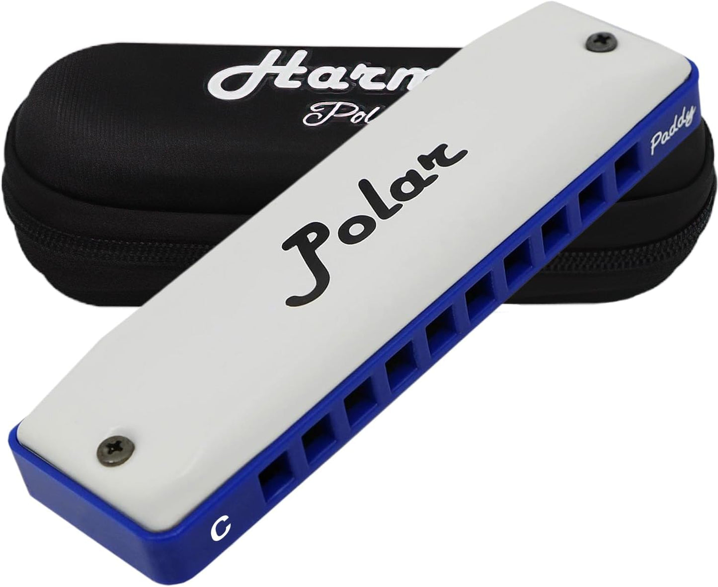 Harmo Polar Diatonic Harmonica Key of C, Paddy Richter Tuning - Specialized for Irish, Bluegrass, Celtic, and Folk Music, Mouth Organ With Case, Harmonica for Kids, Adults, Beginners & Professionals