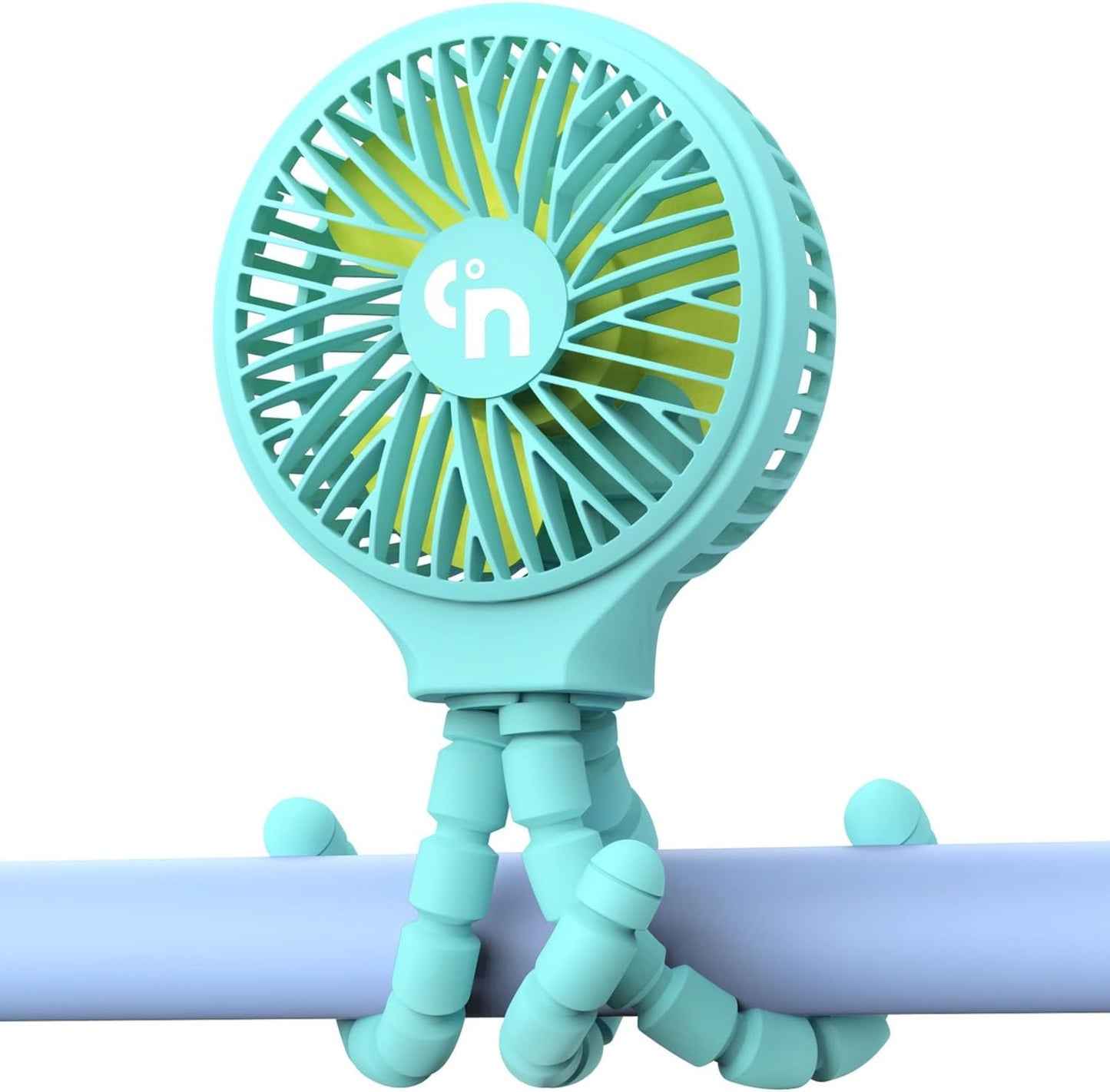 HomeLifairy Portable Stroller Fan, USB or Rechargeable Battery Operated with 3 Speeds and 360°Rotate, Cooling Clip On for Baby Crib Travel Car Seat Blue