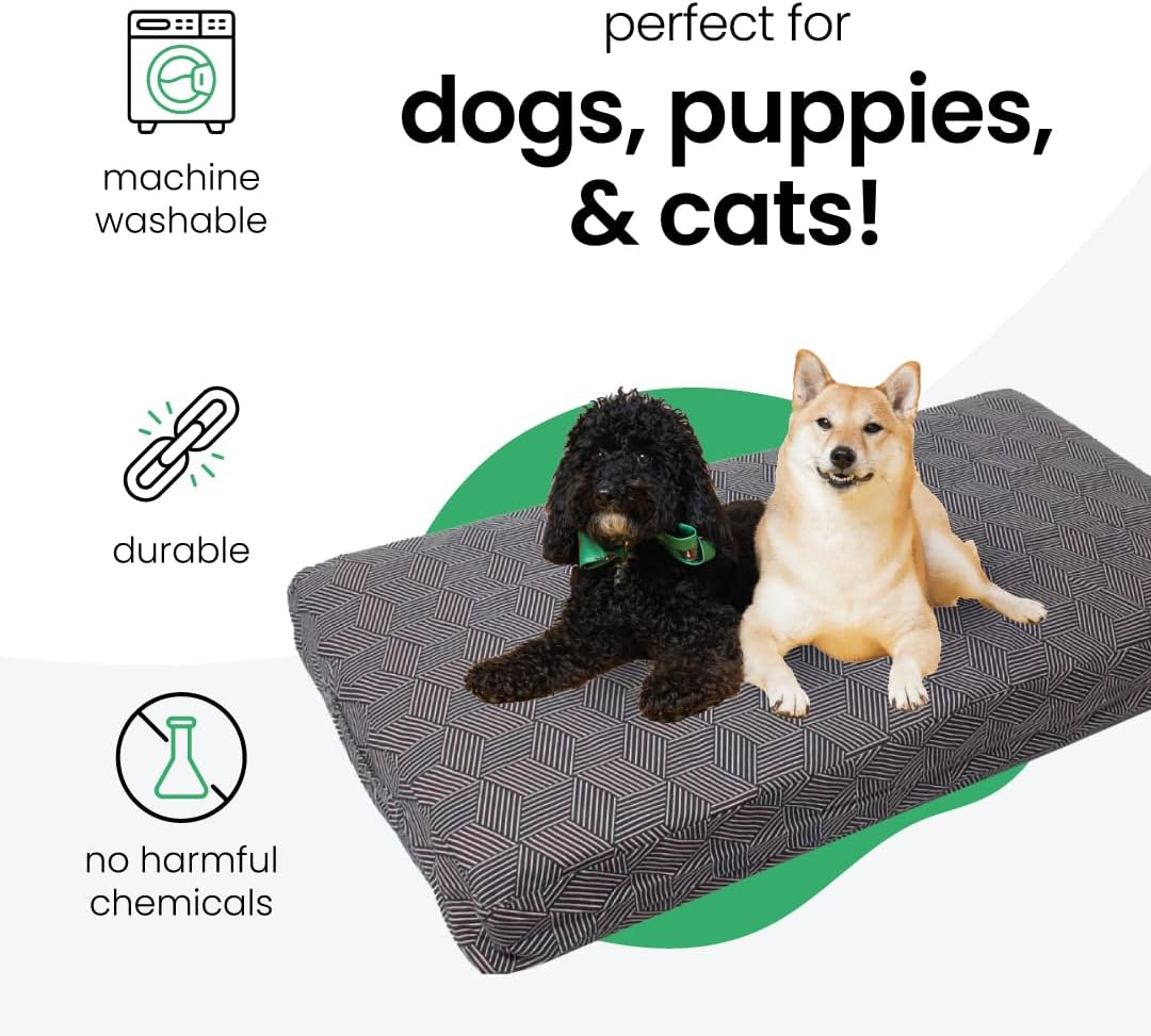 Molly Mutt Large Crib Mattress Cover - Rough Gem Print - Measures 27”x52”x5”- 100% Cotton - Durable - Breathable - Sustainable - Machine Washable Dog Bed Cover