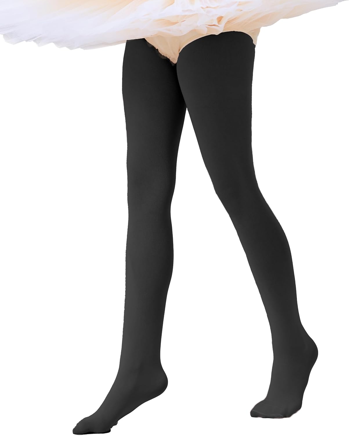 Citystl Ballet Tights for Girls - 3 Pairs, Multiple Colors, Cotton School Dress Tights