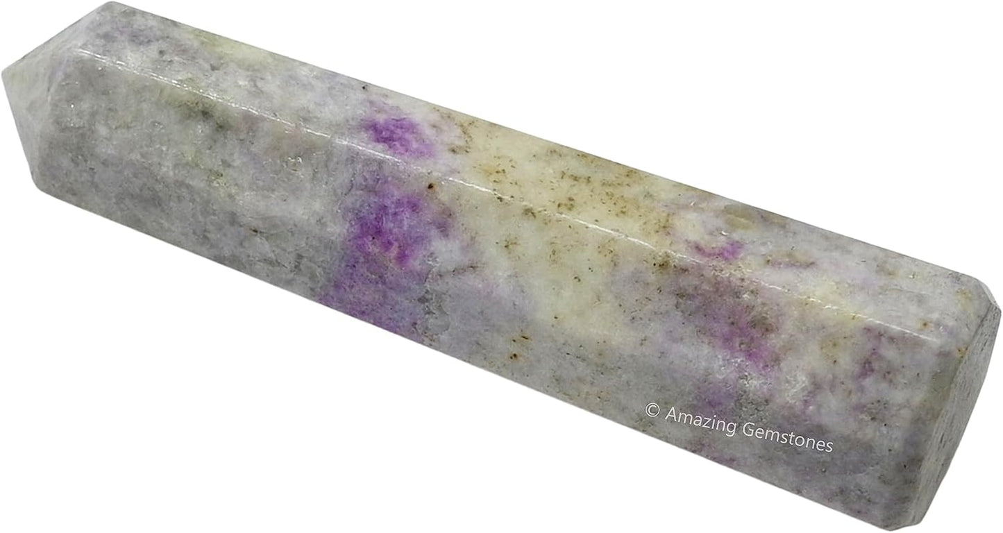 Amazing Gemstone Hackmanite Fluorescent Sodalite Crystal Towers - Natural Healing Crystal Point Obelisk for Reiki Healing and Crystal Grid (2 Inch to 3 Inch)