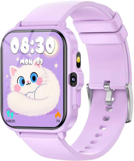 Smart Watch for Kids, 1.85" Fitness Tracker Pedometer Watch, Health, Sleep Monitor, Puzzle Games, Alarm Clock, Camera, Music Player, Torchlight, Activity, Gift Toys for 4 - 13 Years Old Boys and Girls