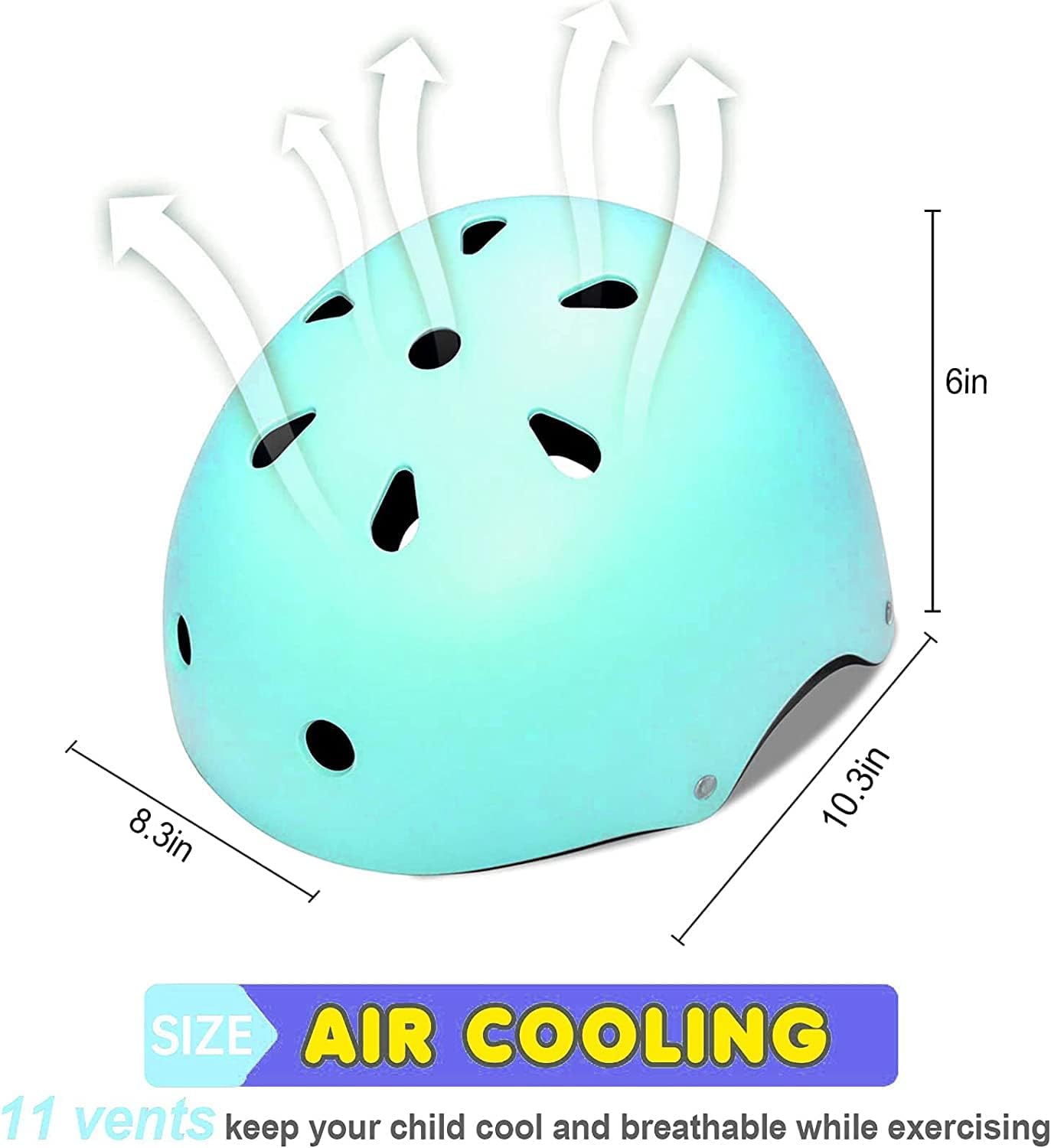 Adjustable Kids Helmet with Knee Pad, Elbow Pads & Wrist Guards - Toddler Bike Helmets for Ages 3-5, 5-8, 8-14 Years - Perfect for Skating, Biking, Cycling, and Skateboard - for Boys and Girls