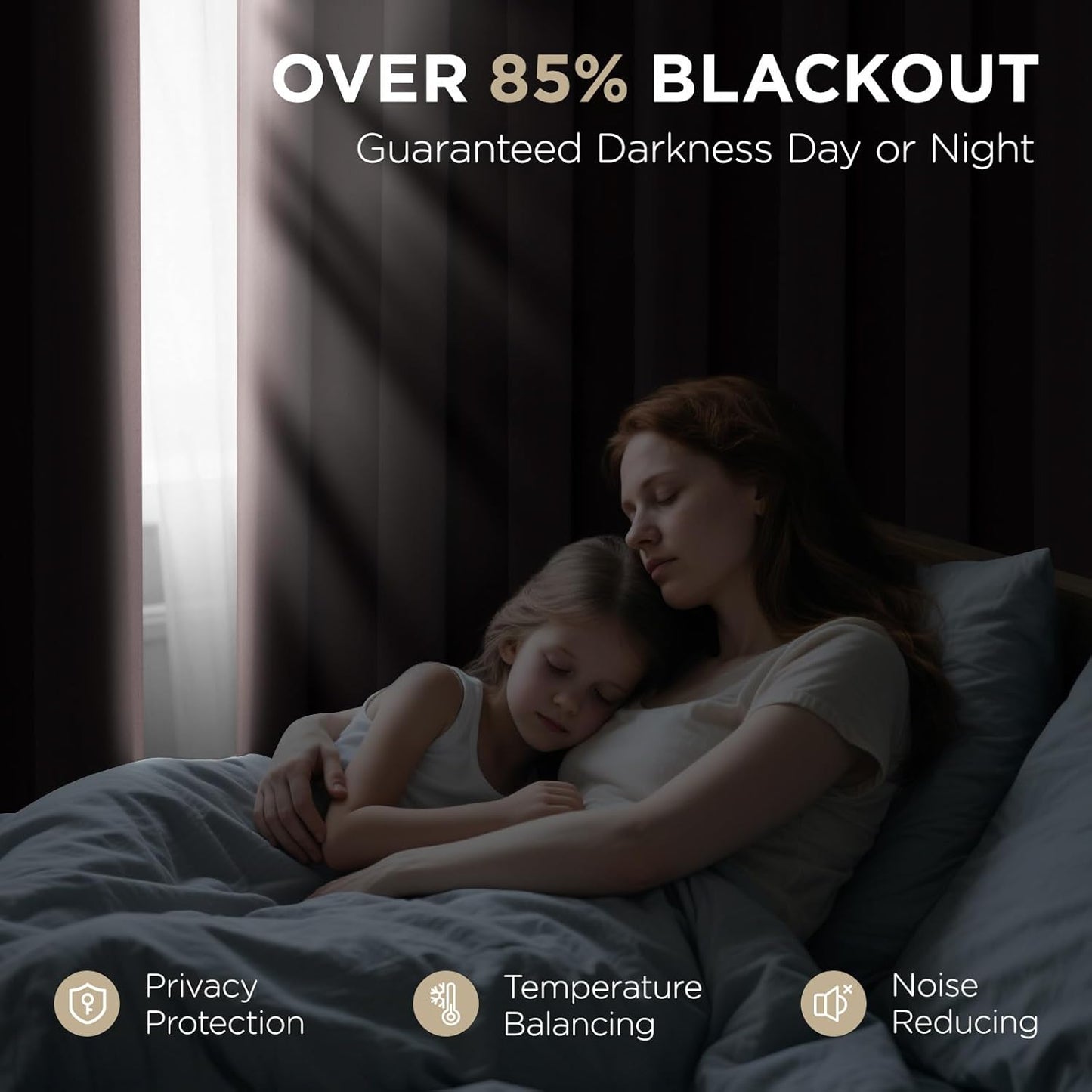 Joydeco Blackout Curtains 120 inches Long 2 Panels Set, Thermal Insulated Long Curtains & Drapes 2 Burg, Room Darkening Grommet Drapes for Bedroom Living Room Windows (W52 x L120 Inch, Chocolate)